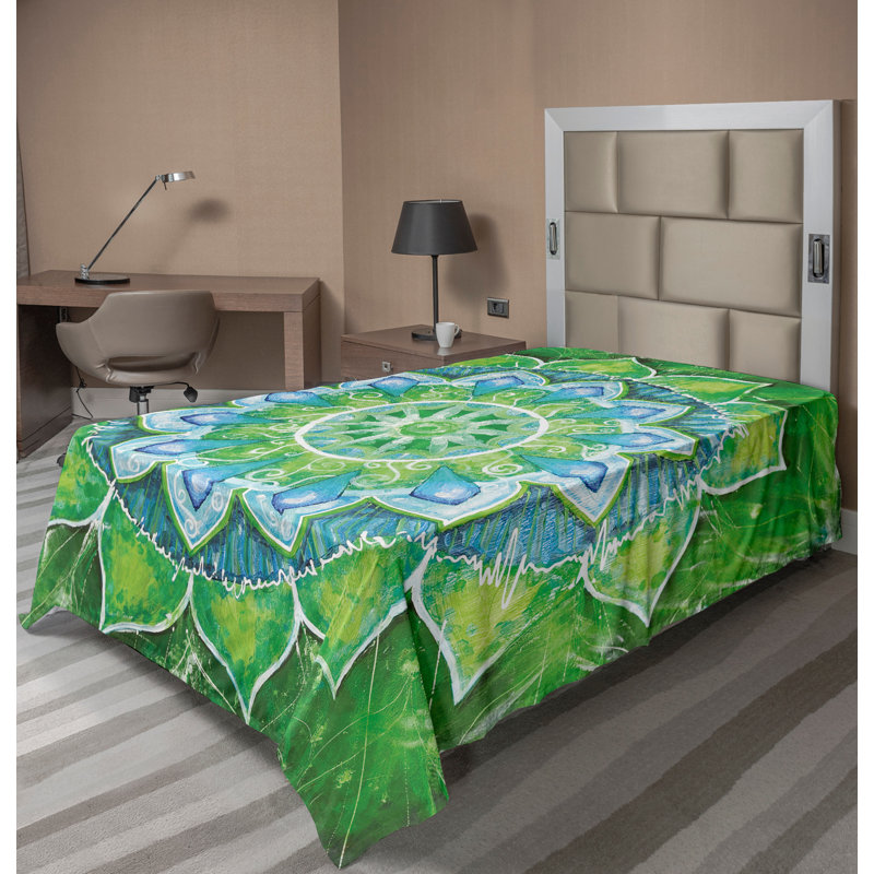 Drap plat Mandala Ambesonne, Drap plat pour lit simple