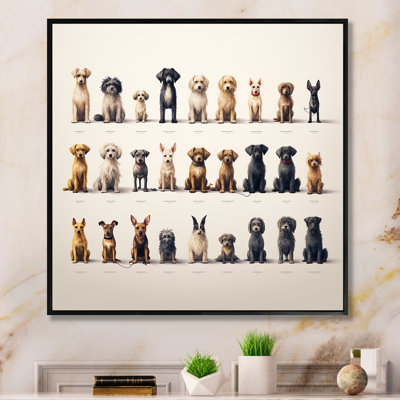 «Gray Childrens Dog Nursery Patter I», reproduction d'art mural animaux