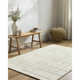 Rectangle Lorette Wool Area Rug with Non-Slip Backing