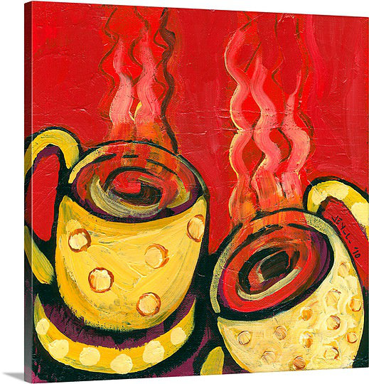«Noleen A Steaming Romance», reproduction d'art sur toile, H 24 po x l 24 po x P 1,25 po