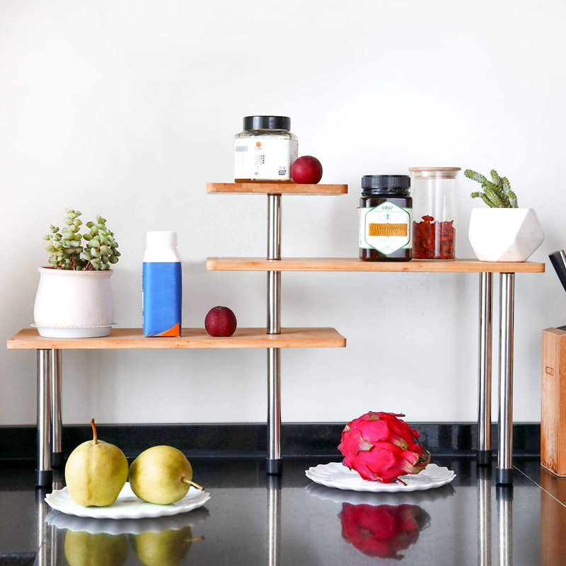 Lamonique Wood Cabinet Shelving Rack