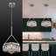 Luminaire suspendu moderne en cristal lustre carré carré pour îlot de cuisine pour vestibule (1 paquet)-1212127578