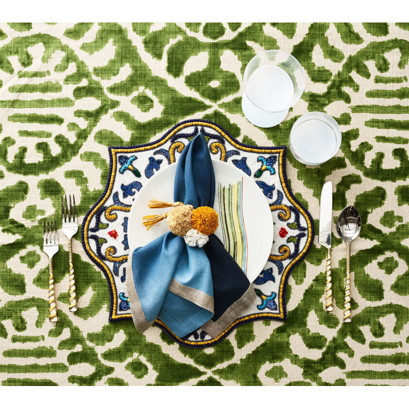 Dip Dye Linen Napkin, Navy/Blue