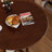 Walnut Round Solid Wood Dining table-1945318533