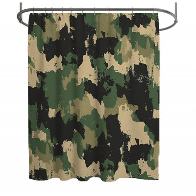 Camouflage Military Warm Abstract Shower Curtain