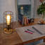 Lampe de table Industiral avec base en bois