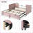 Twin Size Upholstered Daybed with Pop Up Trundle - No Box Spring Needed, Pink for Guest Room &amp; Multi-Functional Spaces-1184094404