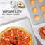 Grande plaque à biscuits 2 pièces sans rebords, plaque de cuisson antiadhésive, plateaux de cuisson commerciaux, 16 po x 14 po, gris