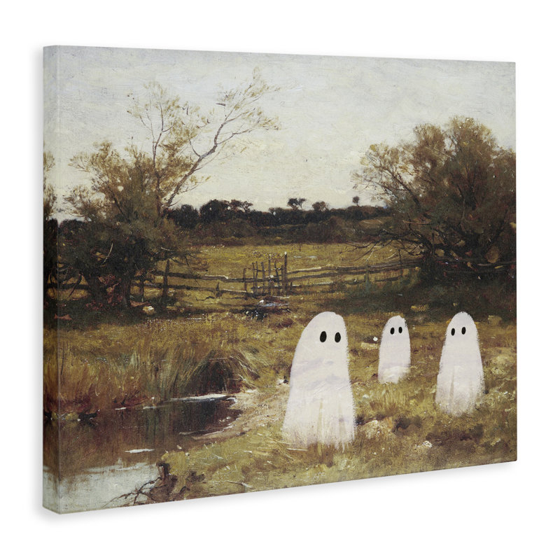 Art mural sur toile, "Fantômes en campagne traditionnelle", design par Victoria Barnes, H 30 po x l 40 po