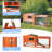 TRIXIE Single Rabbit Hutch with Large Run, 2-Storey with Ramp, Ideal for Rabbits or Guinea Pigs