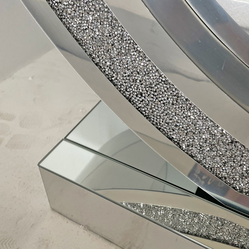 Console en verre à miroir 47,9 "avec diamant 3C Crush