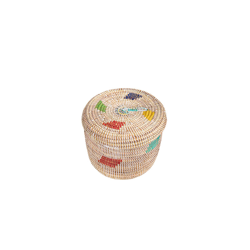 Panier de confettis en ruppie maritime, Blanc