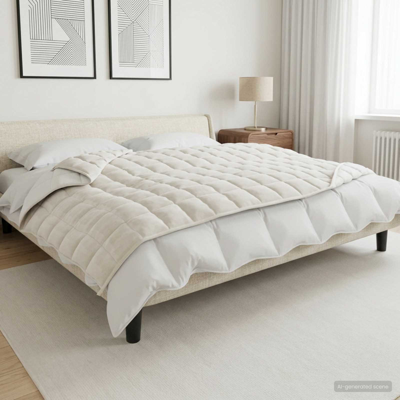 Throw Blanket, White, 152cm W x 203cm L