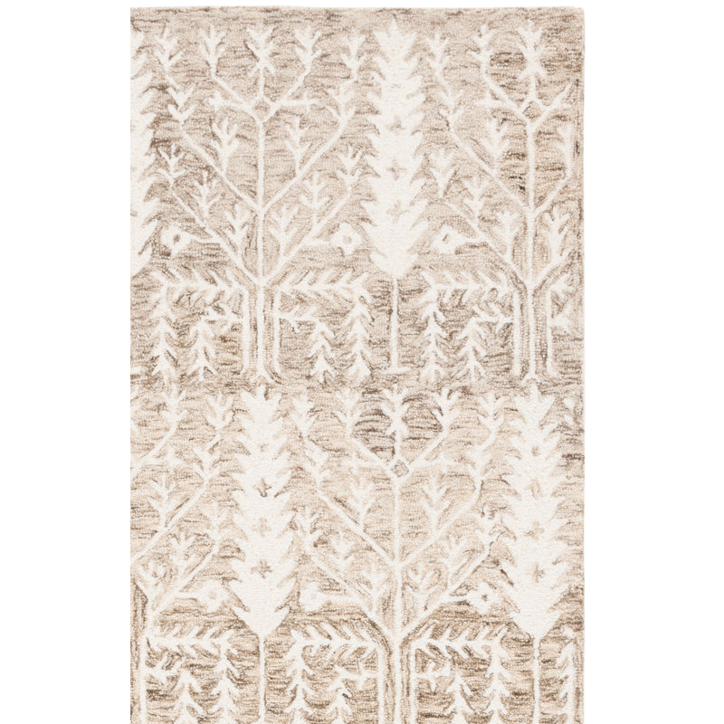 Jardin 852 Hand Tufted Wool/Cotton Vintage Look Rug in Light Brown/Ivory, Rectangle 8' x 10'