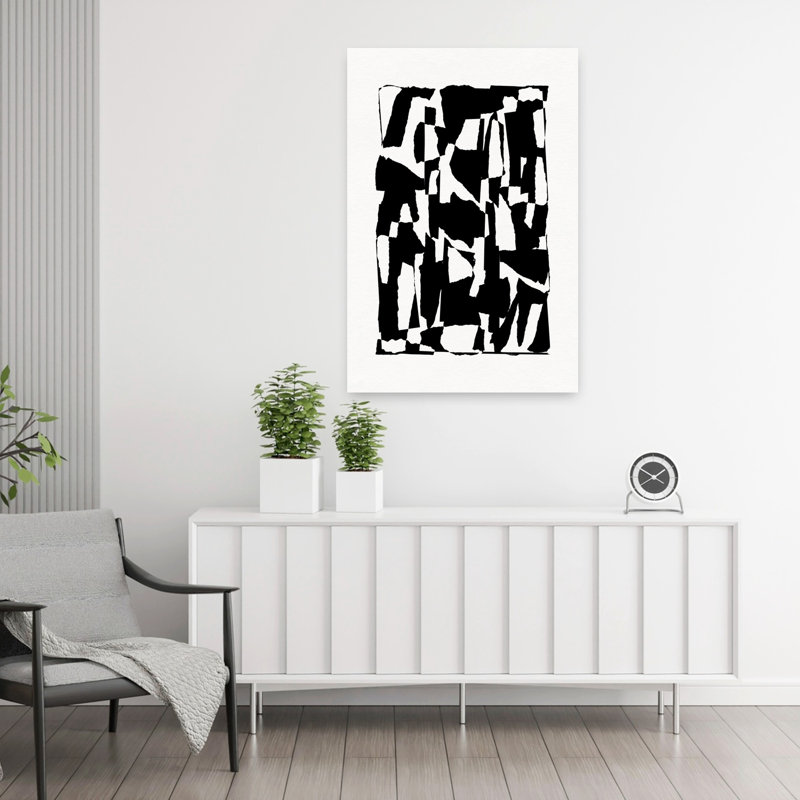 Art contemporain abstrait géométrique, H 36 po x l 24 po