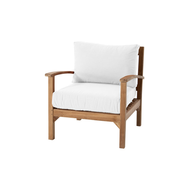 Huntington Outdoor Teak Lounge Chair, White