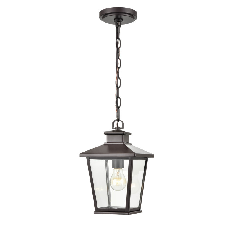 Outdoor Hanging Lantern, Powder Coat Bronze