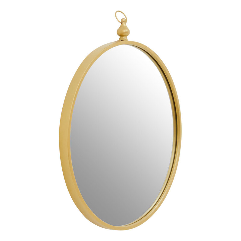 Alfons Metal Round Mirror, Gold, 62 x 55 cm