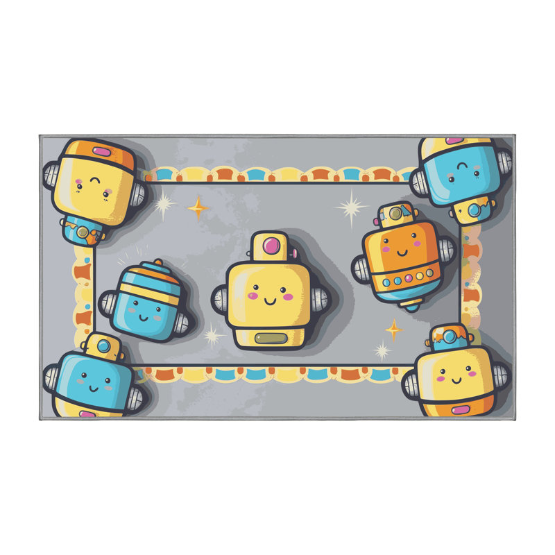Tapis pour enfant Zoomie, Rectangulaire 8 pi x 10 pi