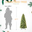 Arbre de Noël de 6 pi, 1032 texturés - pointes riches, 300 branches blanches réparties uniformément, branches articulées, arbre en métal avec branches pour un arrangement facile,