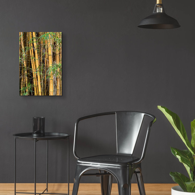 «Bamboo Forest» par Nicole Dell, art mural en verre acrylique, H 24 po x l 16 po