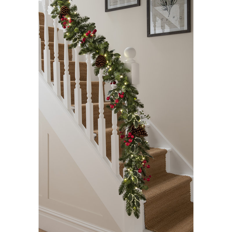 IVY BERRY - 6ft Garland with 100 Warm White Lights