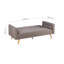 Fansler 195Cm Square Arm Sofa Bed