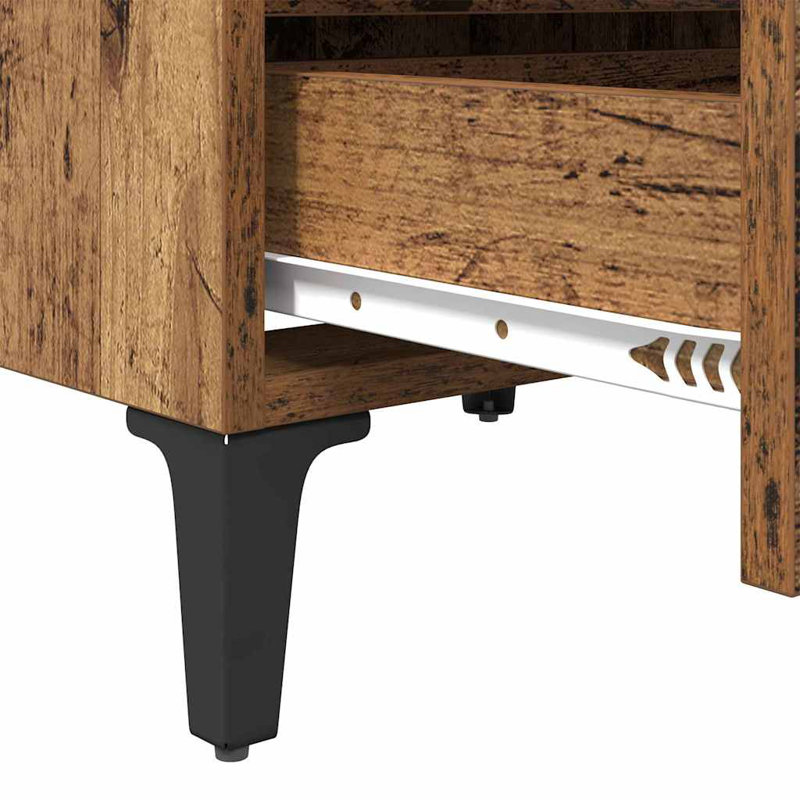 Bedside Cabinet With Drawer 2 Pcs 40 X 35 X 50 Cm, Old Wood