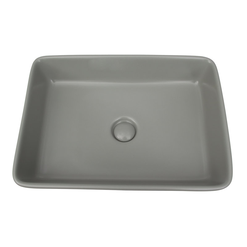 Barclay Harmony 14.25'' Vitreous China Rectangular Bathroom Sink, Matte Light Green