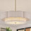 Lustre tambour moderne 5 lumières 25,6 "avec abat-jour en forme de pétale pour chambre d'enfant