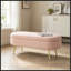 Banc de rangement ovale avec pieds en métal-1279409478