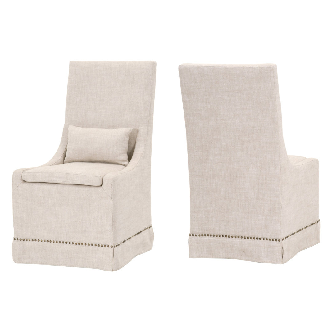 Linen Upholstered Parsons Chair (Set of 2) Lark Manor™ Upholstery 