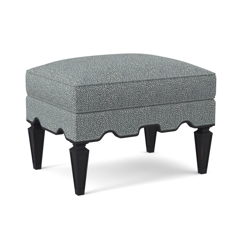 Repose-pieds Palm Beach, Ébène vintage, Mélange de polyester Maya cyan