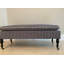 Banc de couloir SEAT4U avec tissu en mélange de lin bleu Indigo -305030344