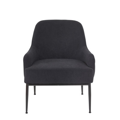 Velvet upholstery 26.77'' wide armchair