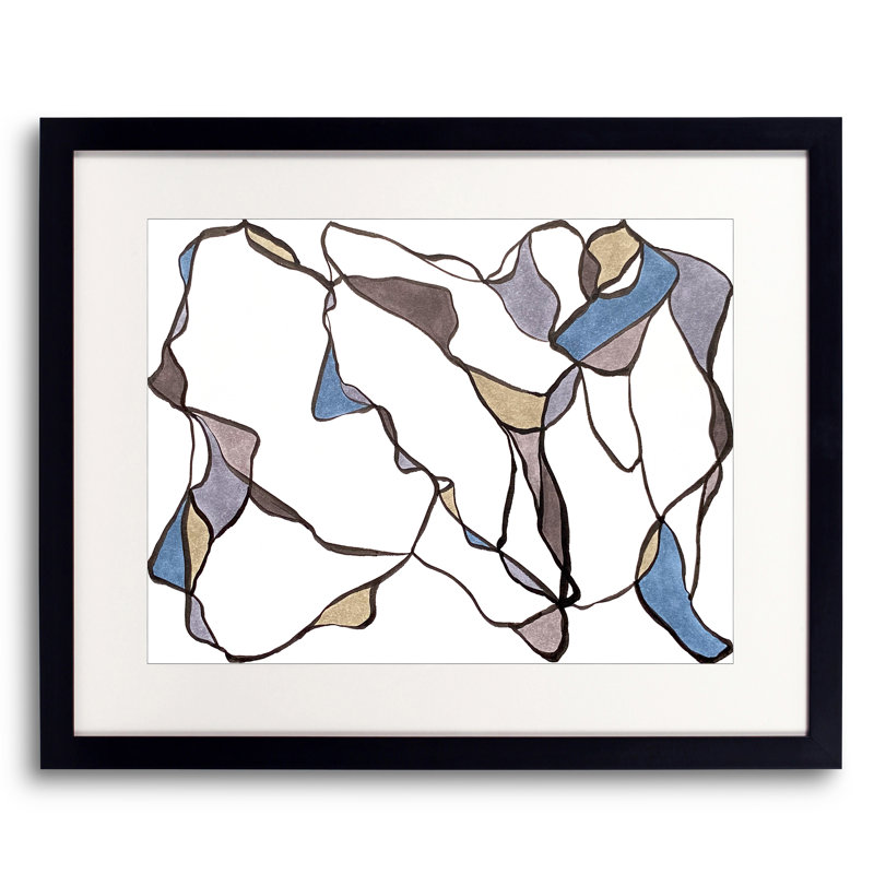 4,2 par Susan Arthur - Peinture, H 17,25 po x l 21,25 po, Papier avec cadre noir
