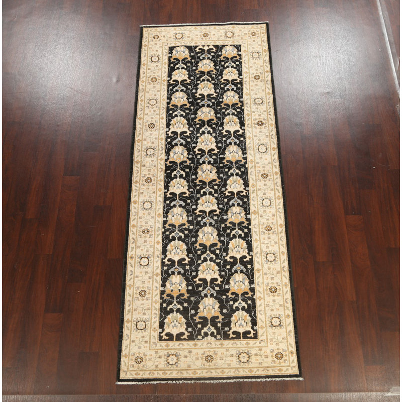 Tapis de couloir unique en laine noué à la main 3 pi 7 po x 9 pi 5 po nouvel âge Johncarter