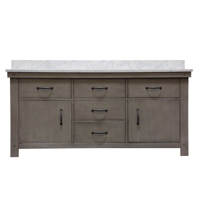 Oxon Hill 72"" Double Bathroom Vanity Set -  Laurel Foundry Modern FarmhouseÂ®, 70FA03A7FCA74EADAD4A7627675DA2DF