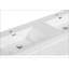 Meuble-lavabo flottant 60 po avec lavabo, meuble-lavabo mural moderne 60 po avec lavabo double en résine et deux tiroirs à fermeture en douceur, blanc brillant 24V11-60DGW