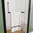 Semi-Frameless Pivot Shower Door, 1/4" Tempered Glass, 1.2Inch Adjustable Width, Reversible Installation, Matte Black