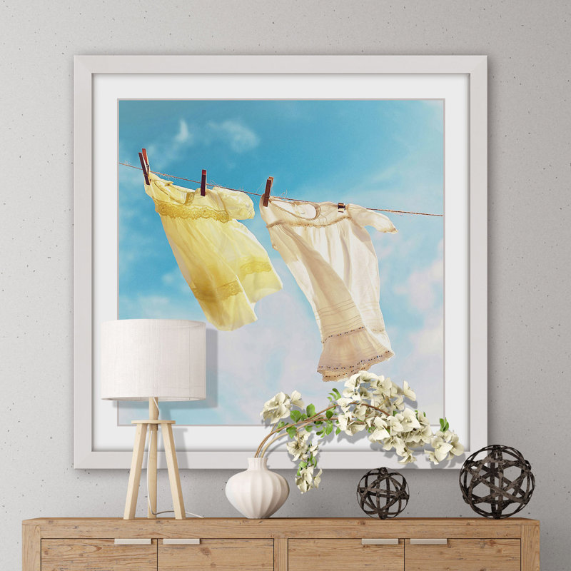 « summer breeze » par sylvia cook, reproduction d’art encadrée, H 12 po x l 12 po x P 1,5 po