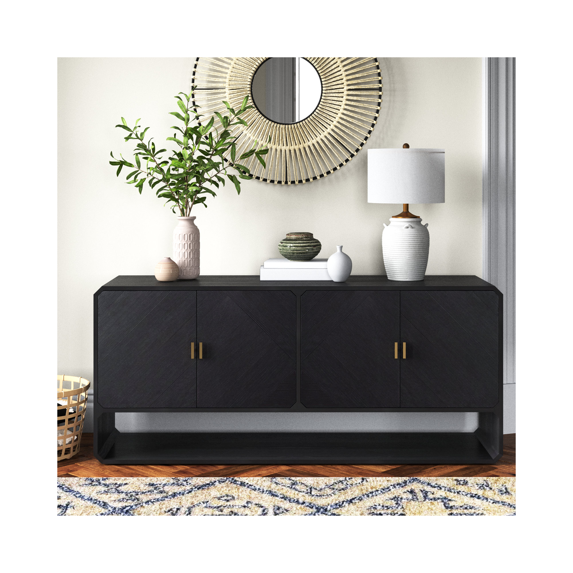 Gable 68.5'' Sideboard, Black Ash