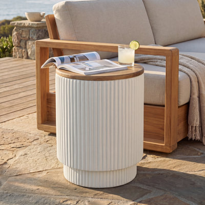 Table de bout d'extérieur avec rangement MGO