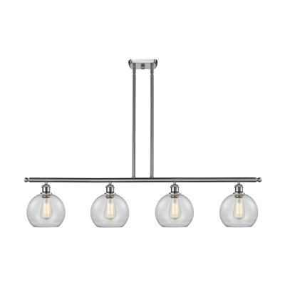 Luminaire suspendu linéaire à 4 lumières pour îlot de cuisine Baptista