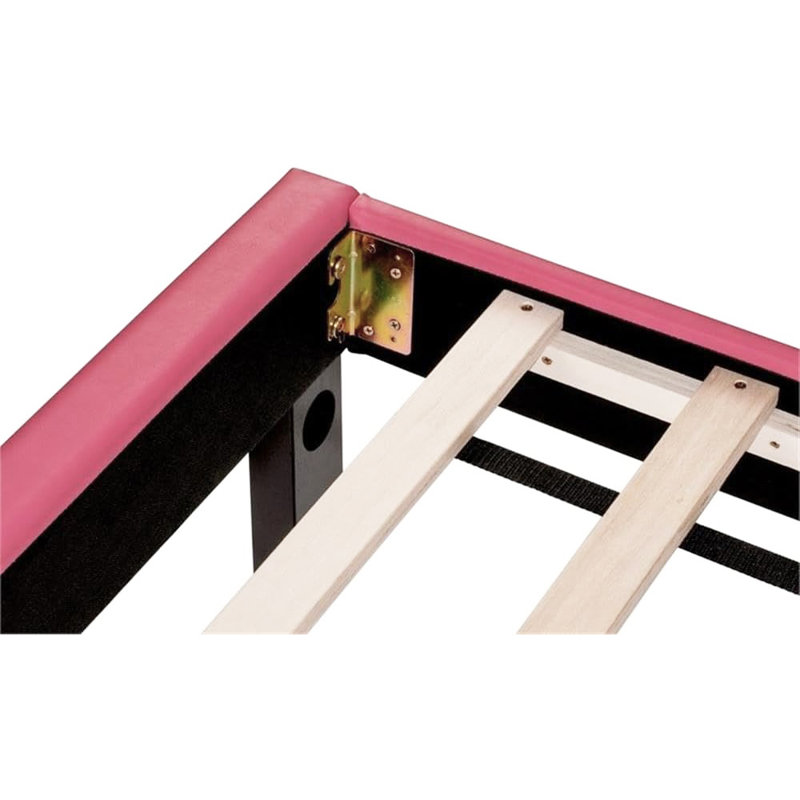 Lit plateforme tapissier Chenevert, Rose, Complète