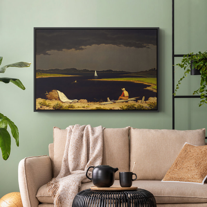 Toile tendue avec cadre 0-Martin Johnson Heade, 24 po x 36 po, Noyer