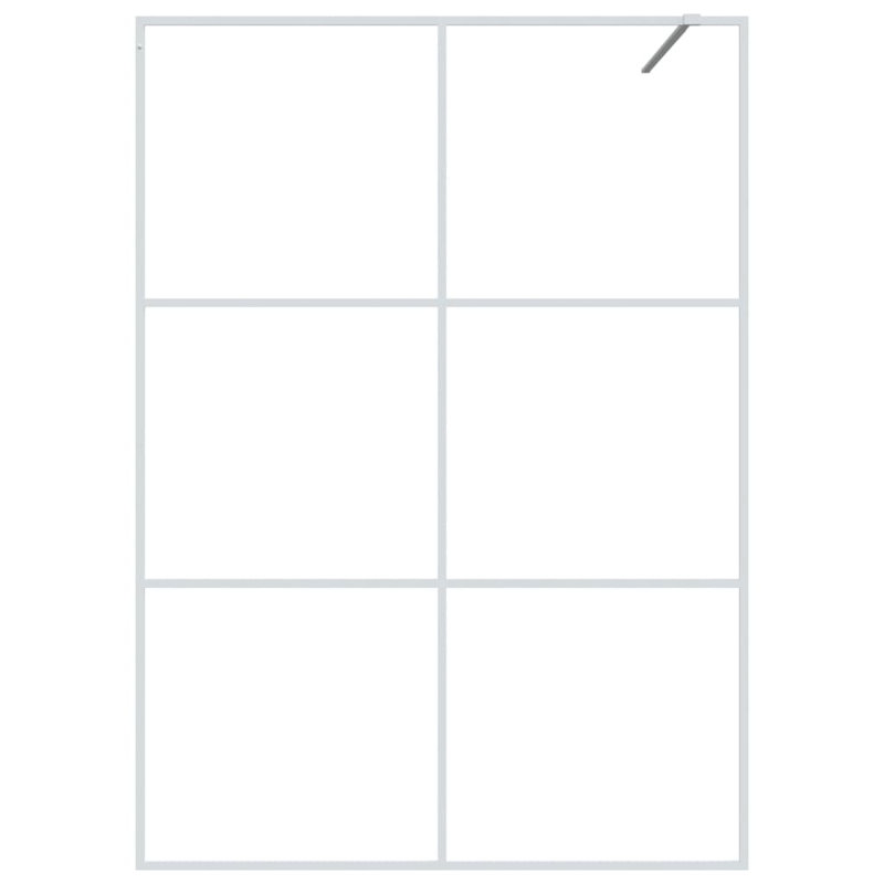 Strecker 1400mm W x 1950mm H Framed with Clear Glass, White