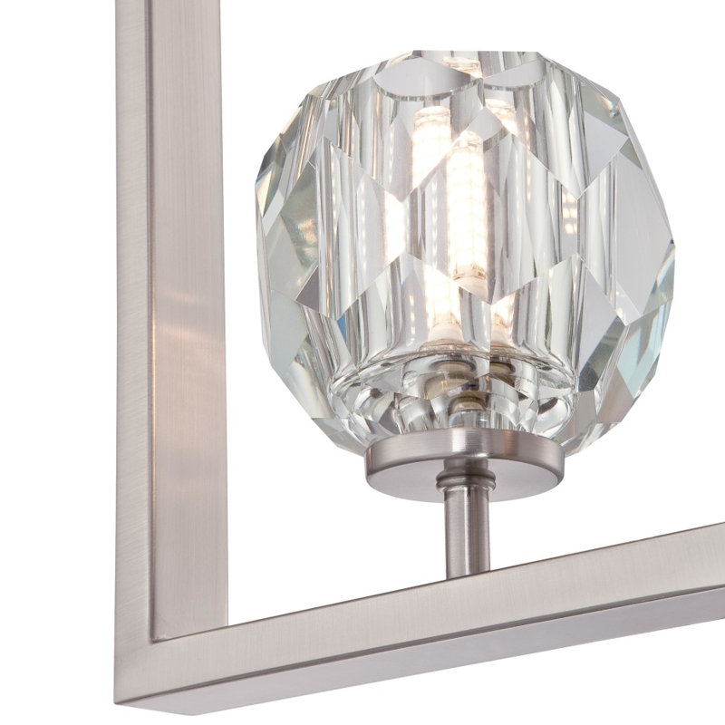 1 - Light Geometric Pendant, Brushed Nickel
