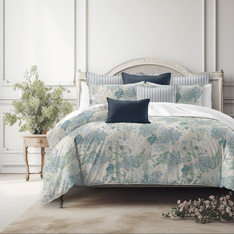 Under The Sea  Ocean Cotton Duvet Cover Set, California King Duvet Cover + 7 Additional Pieces