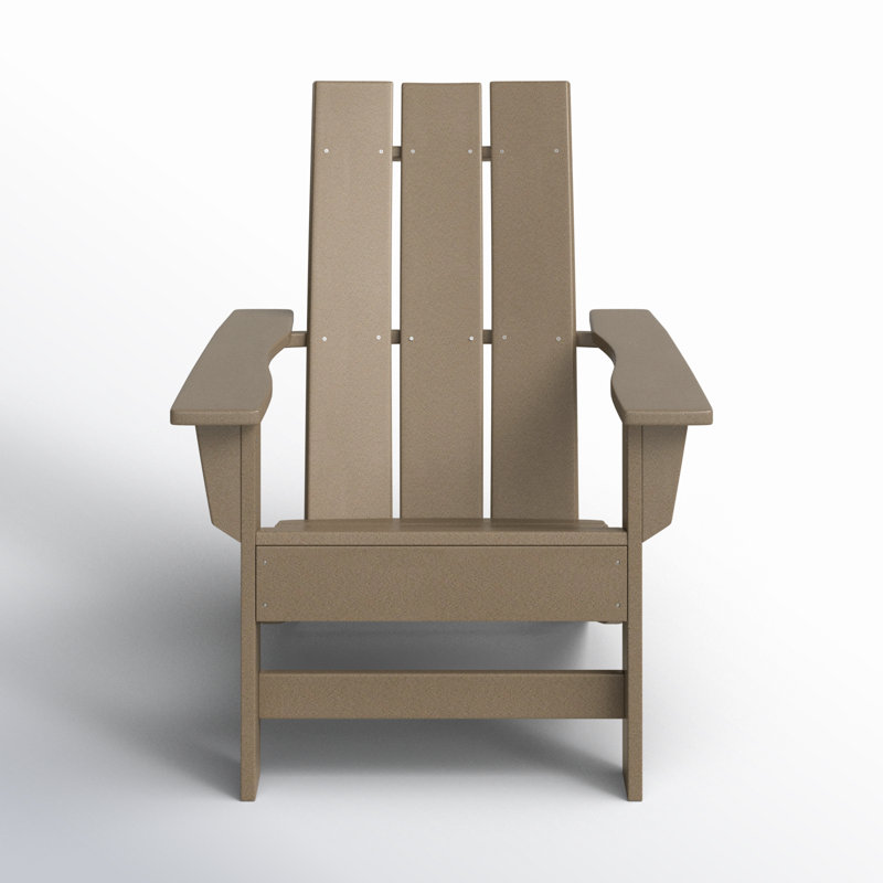 Ratcliff All-Weather HDPE Adirondack Chair, Weathered Wood